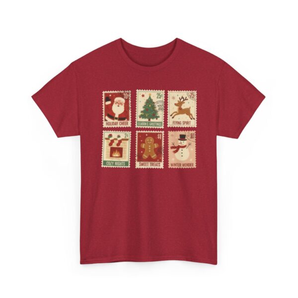 Vintage Christmas Postal Stamps Tee - Image 8