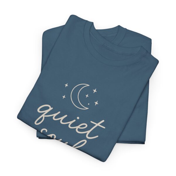 Quiet Soul Crescent Moon & Stars Unisex Tee, Freethinker Dreamer Yoga Philosopher Gift, Calligraphic Letter Art Shirt, Meditation Mindful - Image 5