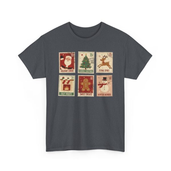 Vintage Christmas Postal Stamps Tee - Image 5
