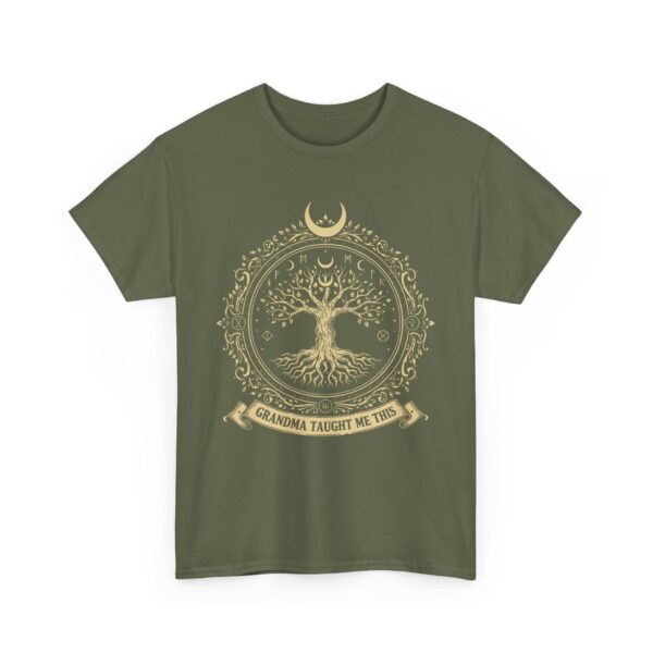 Tree of Life Tee with Three Moons Design for Wiccans and Pagans - Image 3