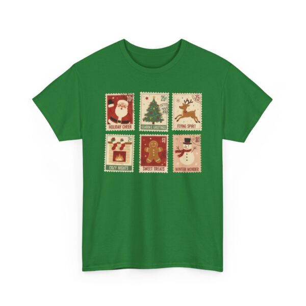 Vintage Christmas Postal Stamps Tee - Image 3