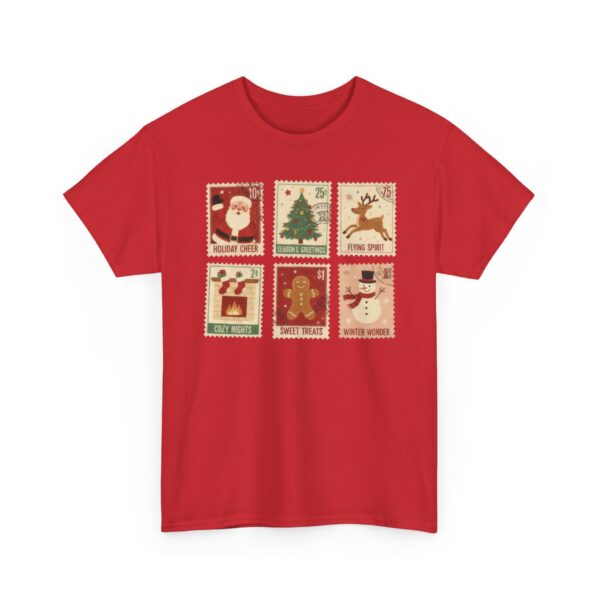 Vintage Christmas Postal Stamps Tee - Image 7