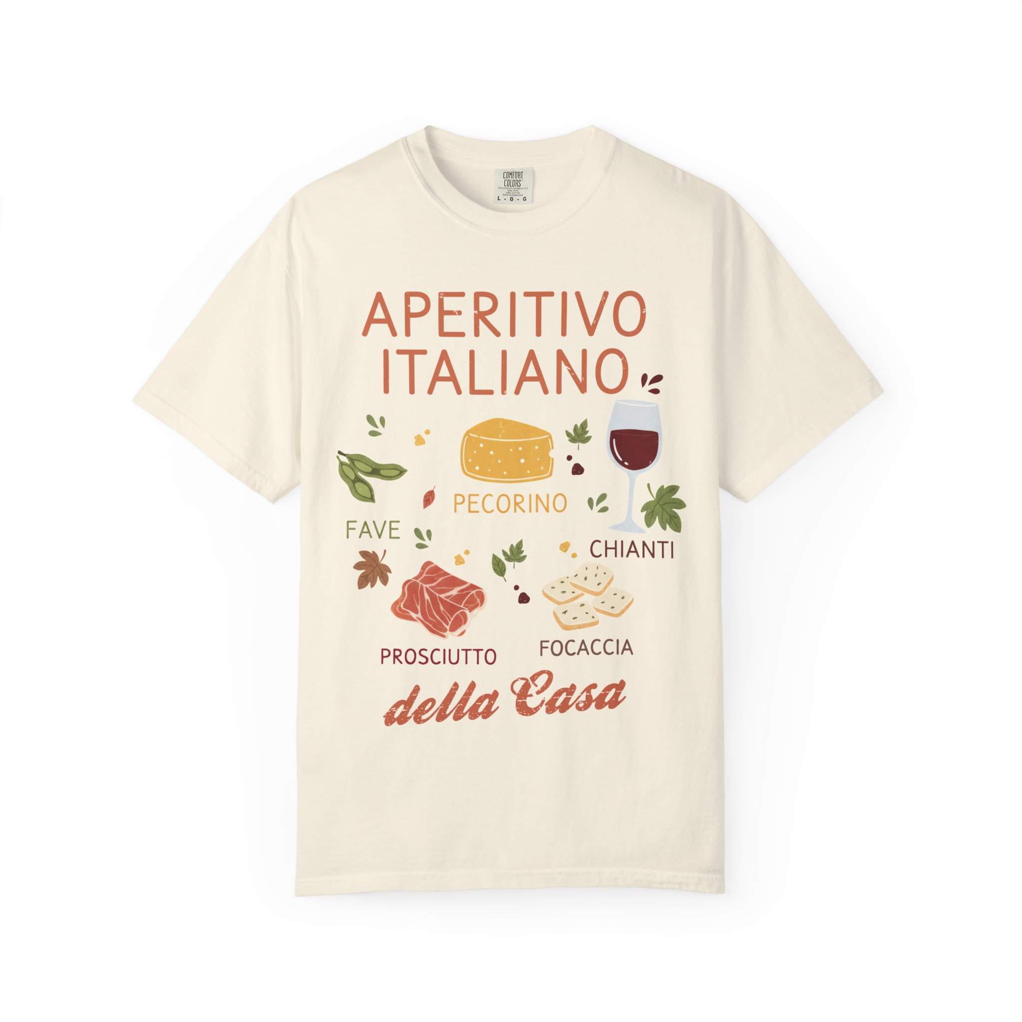Aperitivo Italiano Rustico Italian Food Tee | Garment-Dyed Comfort Colors - Image 3