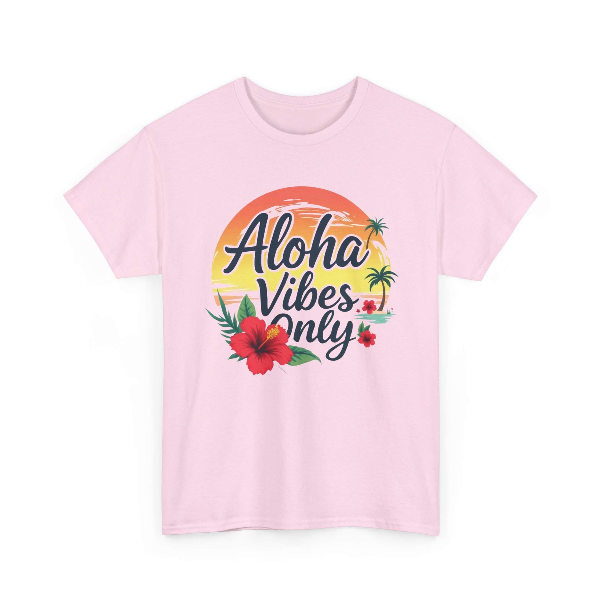 Aloha Vibes Only Sunset Palm Hibiscus Tee - Image 16