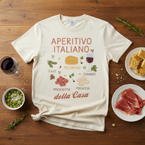 Aperitivo Italiano Rustico Italian Food Tee | Garment-Dyed Comfort Colors