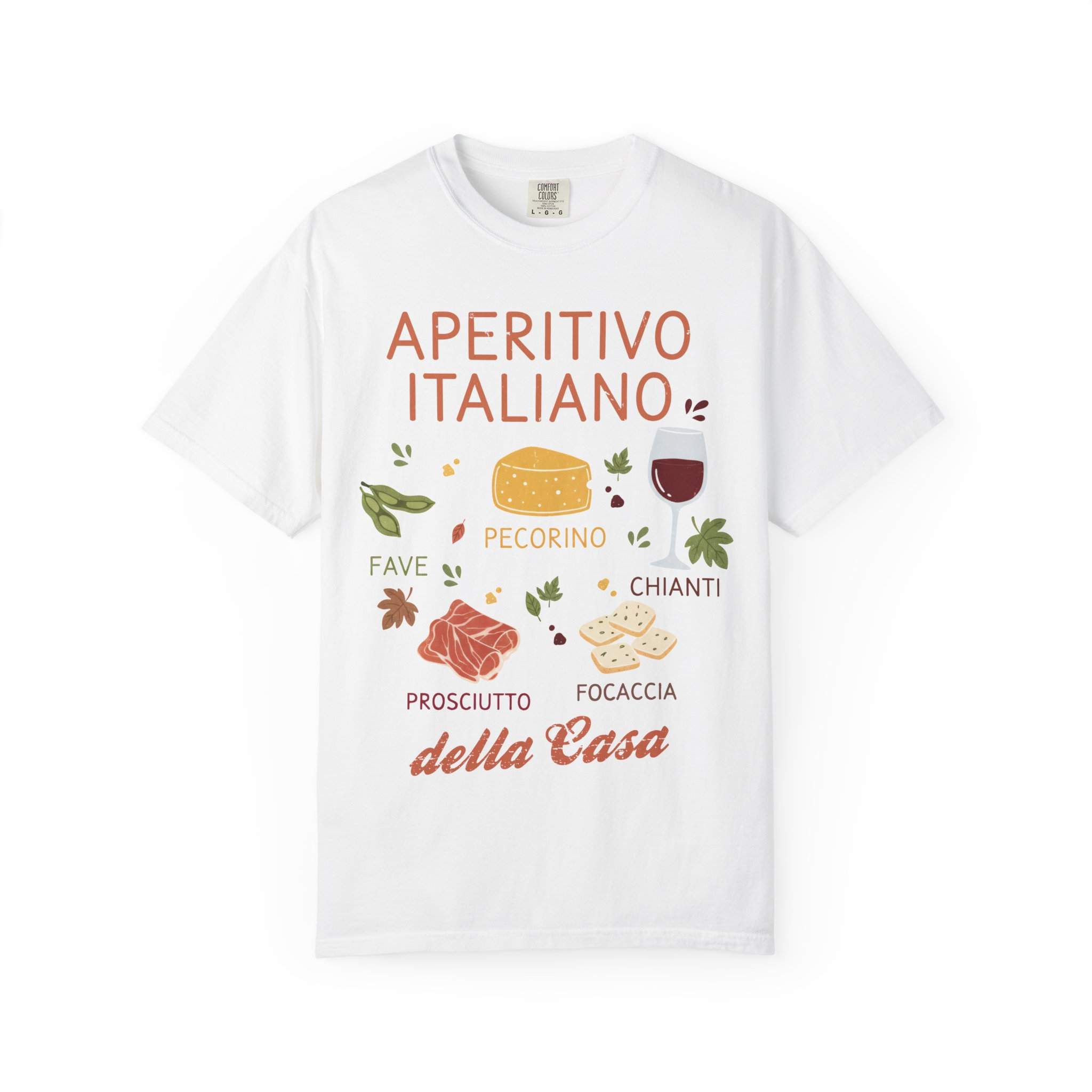 Aperitivo Italiano Rustico Italian Food Tee | Garment-Dyed Comfort Colors - Image 2